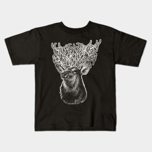 Death Metalhorn Deer Kids T-Shirt